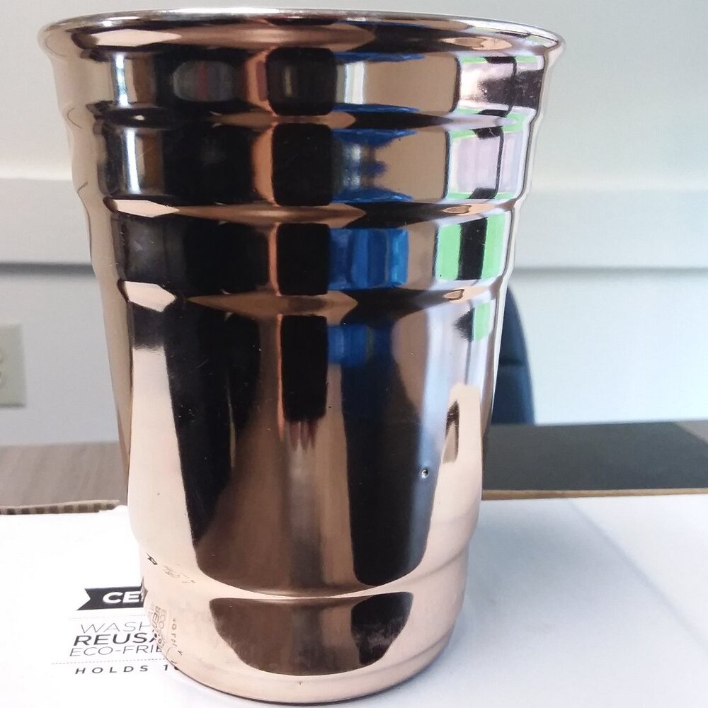 (4pc) Solo- style Ceramic Rose Gold Metallic Party Cups New In Box